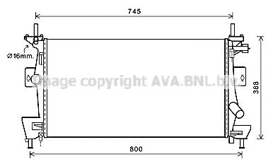 AVA QUALITY COOLING Радиатор, охлаждение двигателя FD2475